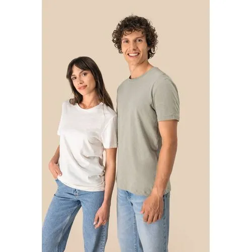 T-shirt écoresponsable en coton bio et lin unisexe