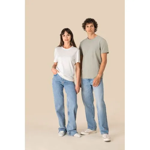 T-shirt écoresponsable en coton bio et lin unisexe