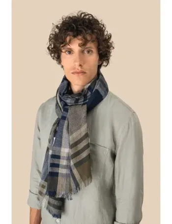 Chèche à rayures et à carreaux unisexe