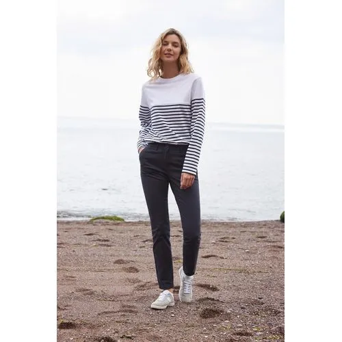 Pantalon Chino Stretch Femme 1 T-shirt breton à manches longues