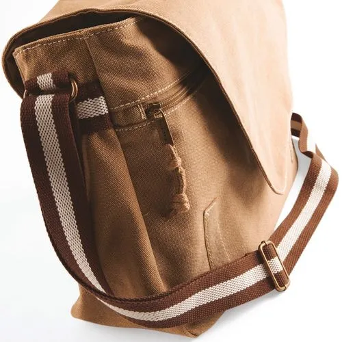 Sac courrier vintage en toile