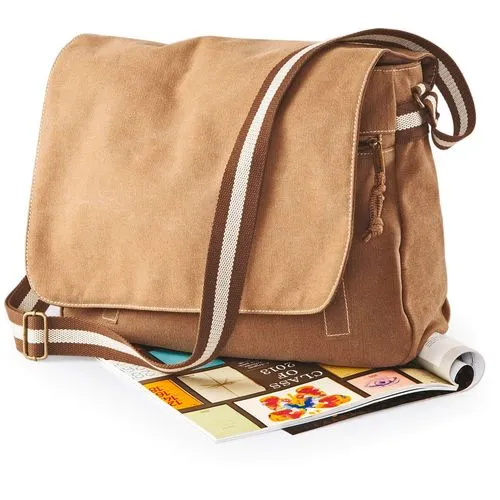 Sac courrier vintage en toile