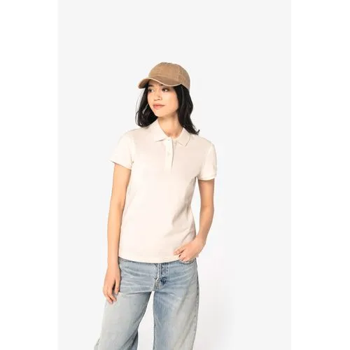 Polo écoresponsable maille piquée femme 1 Polo écoresponsable maille piquée femme