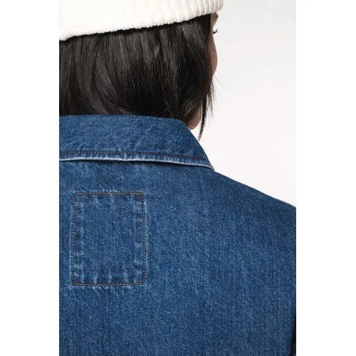 Veste en jean écoresponsable à épaules tombantes unisexe