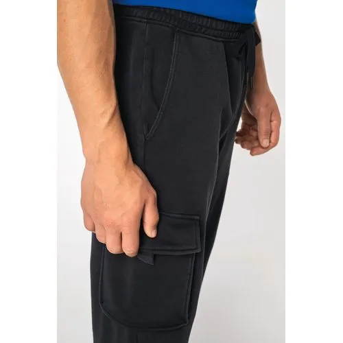 Pantalon cargo écoresponsable délavé French Terry homme