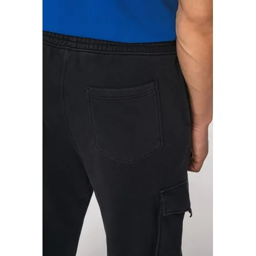Pantalon cargo écoresponsable délavé French Terry homme