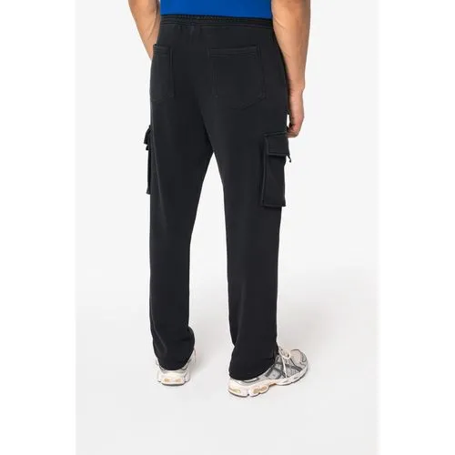 Pantalon cargo écoresponsable délavé French Terry homme