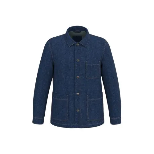 Veste en jean écoresponsable à épaules tombantes unisexe