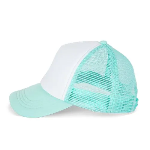 Casquette trucker enfant – 5 panneaux k-up bleu pastel 110 g/m² polyester taille unique 3 Casquette trucker enfant - 5 panneaux
