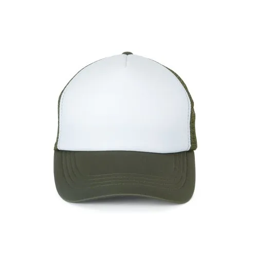 Casquette trucker enfant – 5 panneaux k-up kaki 110 g/m² polyester taille unique 1 Casquette trucker enfant - 5 panneaux