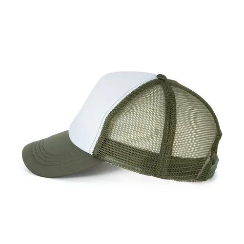 Casquette trucker enfant – 5 panneaux k-up kaki 110 g/m² polyester taille unique 3 Casquette trucker enfant - 5 panneaux