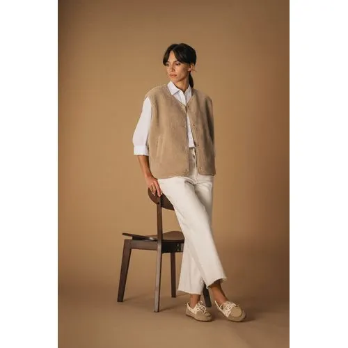 Veste sans manches en sherpa femme