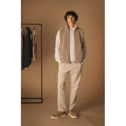 Veste sans manches en sherpa homme