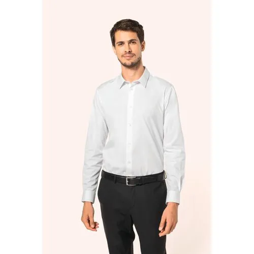 Chemise popeline en coton Supima® homme