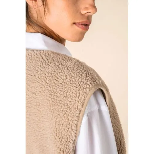Veste sans manches en sherpa femme