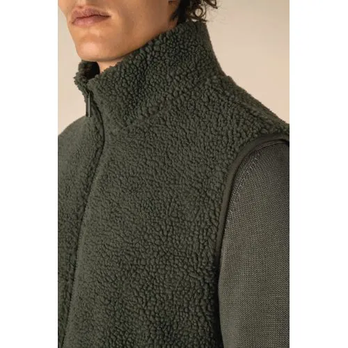 Veste sans manches en sherpa homme