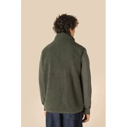 Veste sans manches en sherpa homme