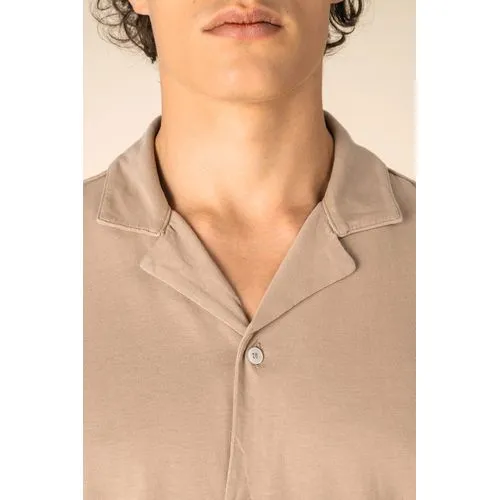 Chemise écoresponsable à col bowling délavée en jersey manches courtes homme 6 Chemise écoresponsable à col bowling délavée en jersey manches courtes homme
