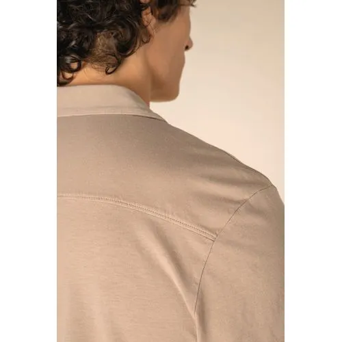 Chemise écoresponsable à col bowling délavée en jersey manches courtes homme 7 Chemise écoresponsable à col bowling délavée en jersey manches courtes homme