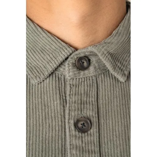 Surchemise écoresponsable délavée en velours côtelé homme