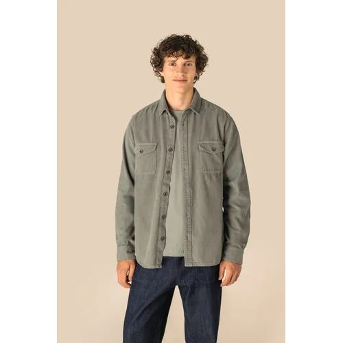 Surchemise écoresponsable délavée en velours côtelé homme