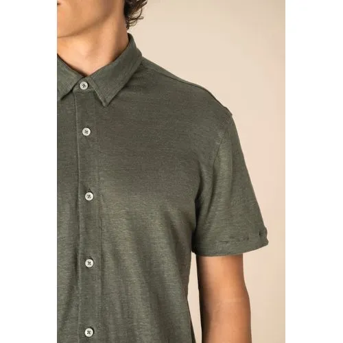 Chemise à manches courtes en lin homme