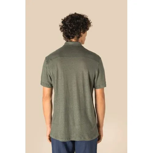 Chemise à manches courtes en lin homme