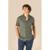 Chemise à manches courtes en lin homme