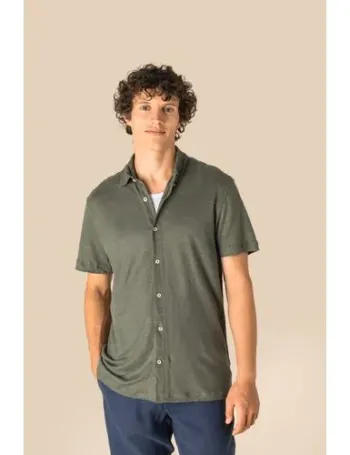 Chemise à manches courtes en lin homme