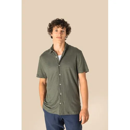 Chemise à manches courtes en lin homme