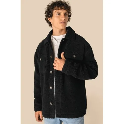 Surchemise à épaules tombantes en sherpa unisexe