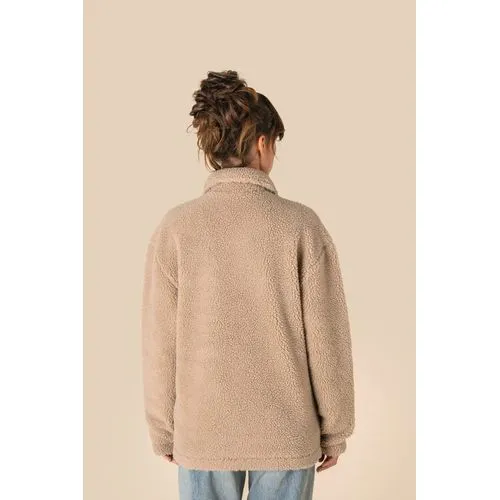 Surchemise à épaules tombantes en sherpa unisexe