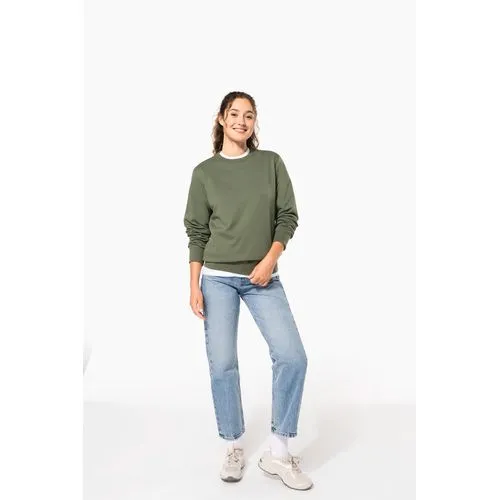 Sweat-shirt recyclé col rond unisexe