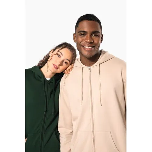 Sweat-shirt recyclé zippé à capuche unisexe