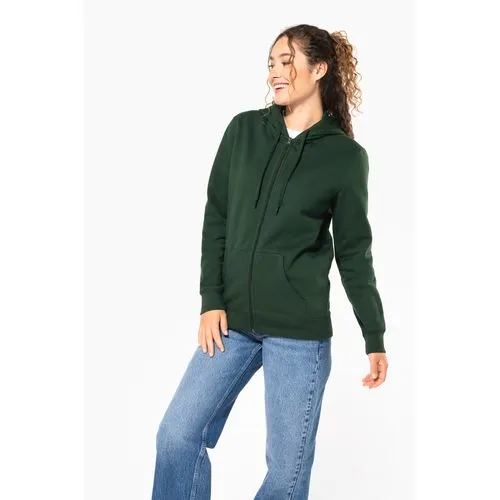 Sweat-shirt recyclé zippé à capuche unisexe