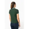 Polo femme manches courtes à liserés contrastés
