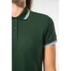 Polo femme manches courtes à liserés contrastés