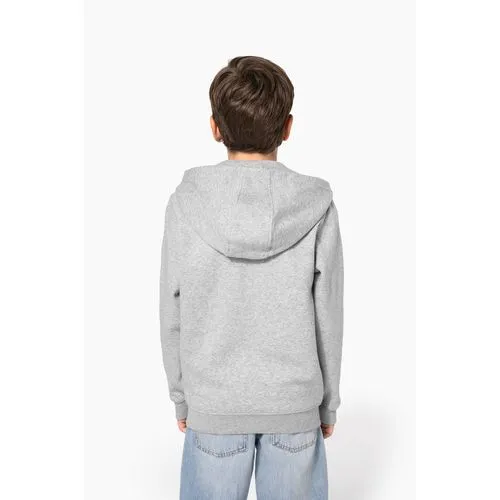 Sweat-shirt recyclé zippé à capuche enfant