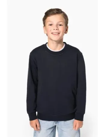 Sweat-shirt recyclé col rond enfant
