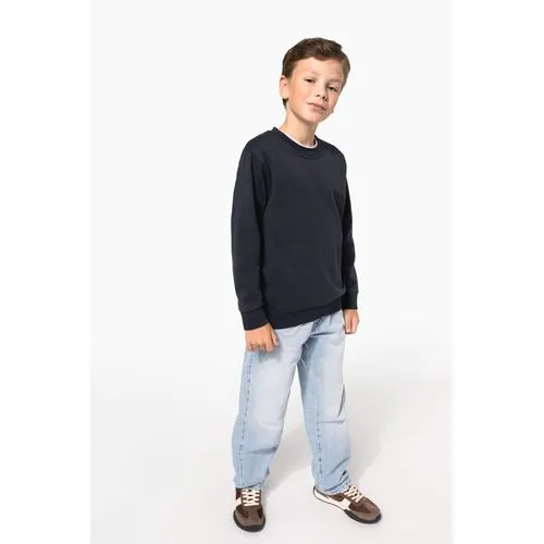 Sweat-shirt recyclé col rond enfant