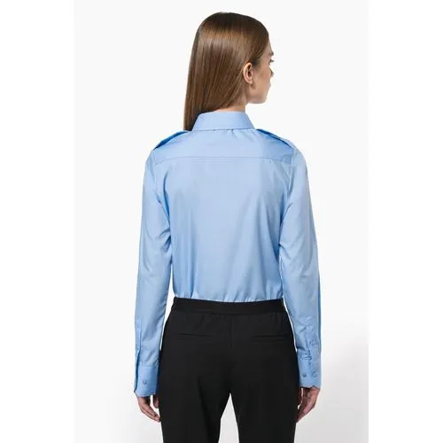Chemise pilote manches longues femme
