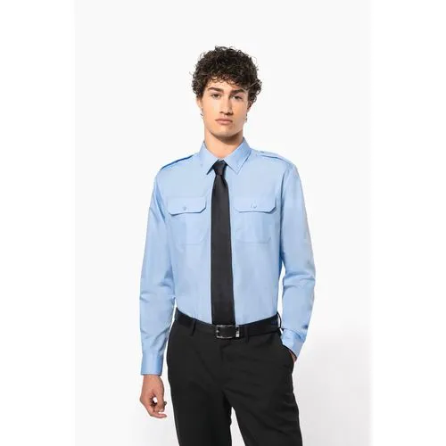 Chemise pilote manches longues homme