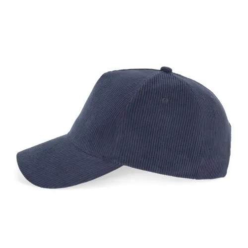 Casquette 5 panneaux en velours bleu marine 3 Casquette 5 panneaux en velours