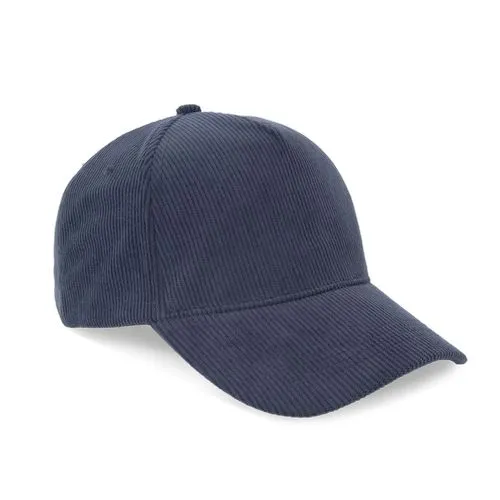 Casquette 5 panneaux en velours bleu marine 2 Casquette 5 panneaux en velours
