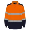 Polo bicolore manches longues haute visibilité 1 Polo bicolore manches longues haute visibilité