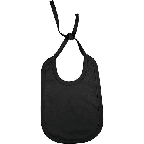 Bavoir coton bébé noir 1 Bavoir coton bébé