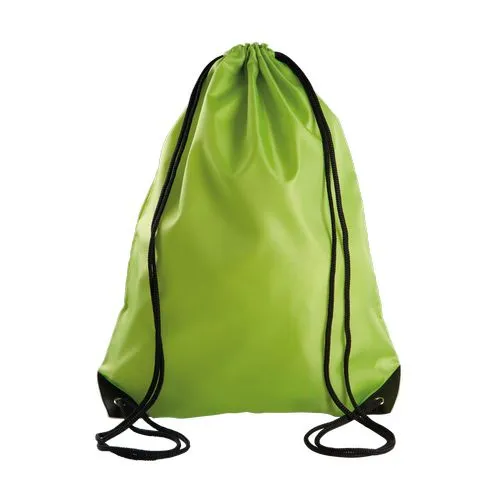 Sac à dos avec cordelettes Kimood 13 L vert citron foncé polyester 1 Sac à dos avec cordelettes