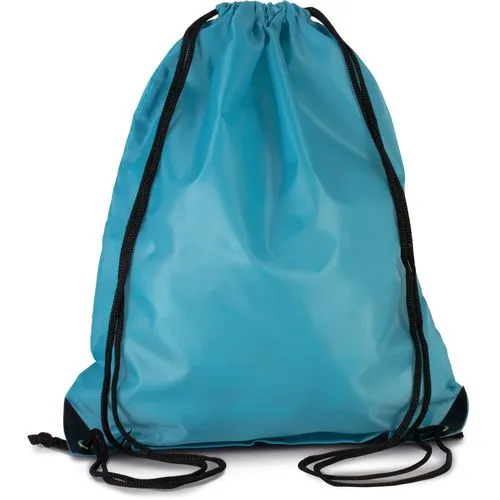 Sac à dos avec cordelettes Kimood 13 L bleu lagon polyester 1 Sac à dos avec cordelettes