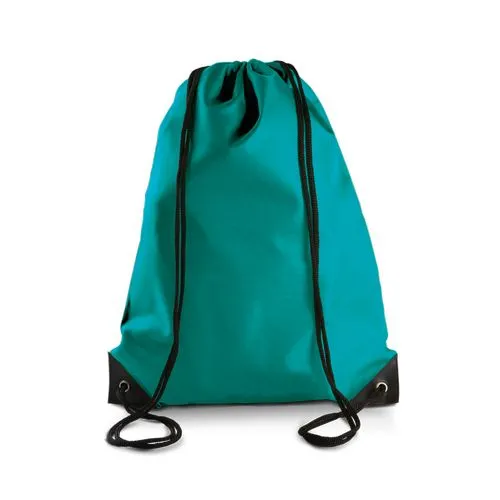 Sac à dos avec cordelettes Kimood 13 L turquoise polyester 1 Sac à dos avec cordelettes