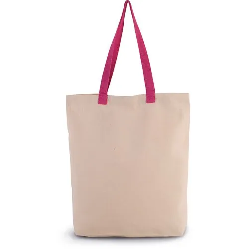 Sac shopping à soufflet avec poignées contrastées